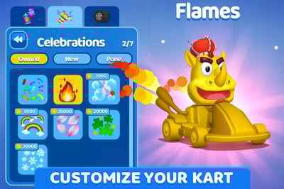 A cartoon horse with a fire extinguisher in its mouth.
